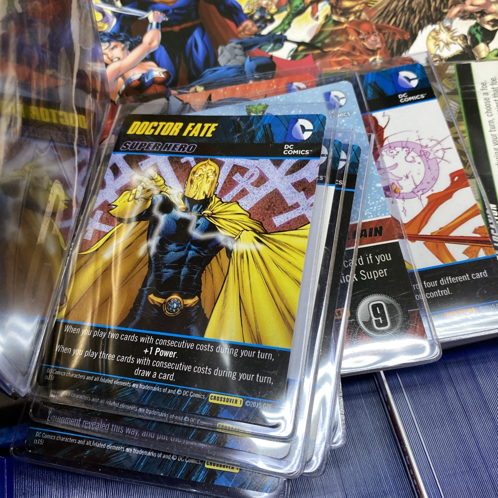 dc deck building game Card Lot With Box Loaded