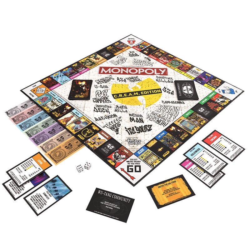 Wu Tang Clan MONOPOLY Board Game Cream (C.R.E.A.M. Edition) New Sealed