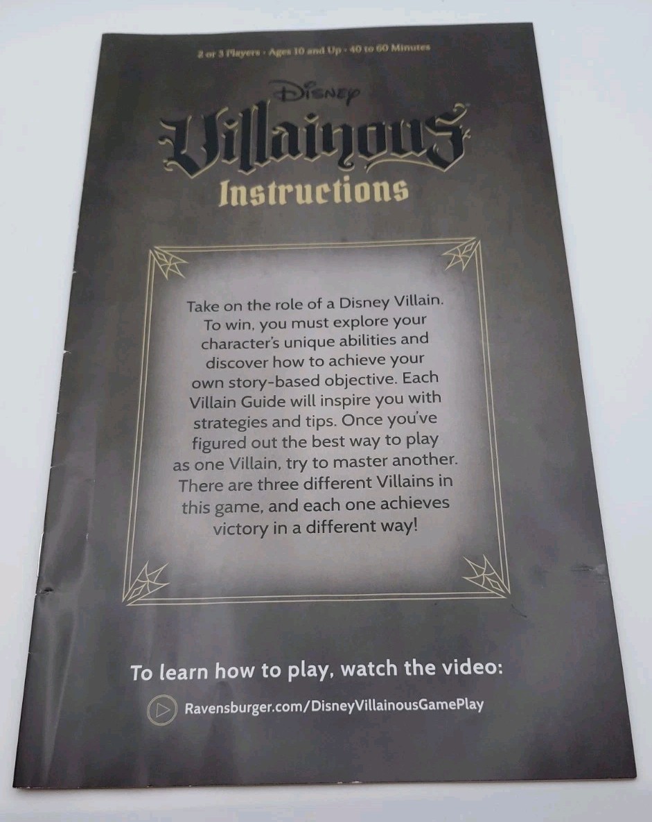 Ravensburger Disney Villainous: Wicked to The Core Board Game Complete CIB