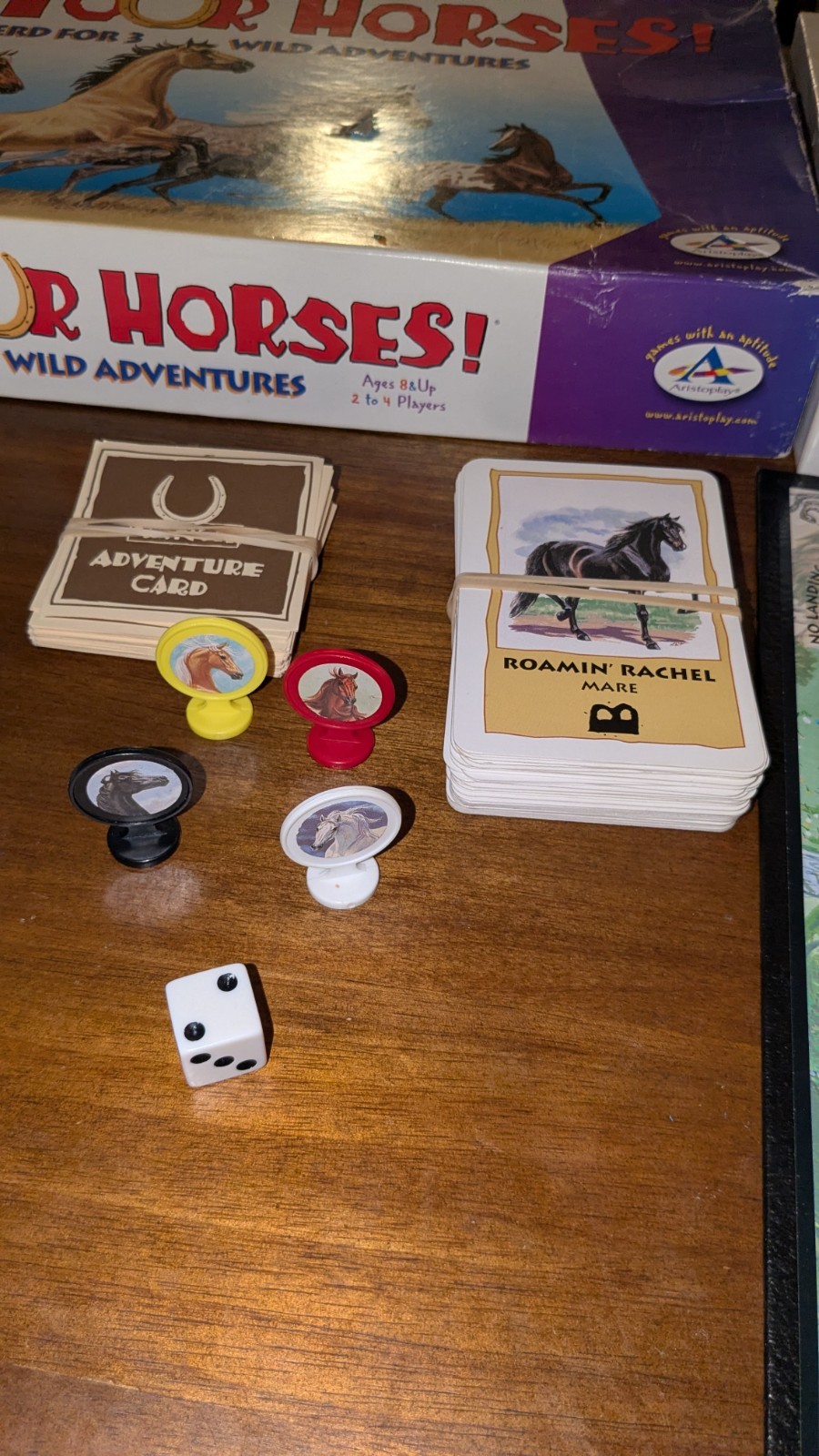 Herd Your Horses Wild Adventures Board Game (2009 Aristoplay, USA) 1 Card Short