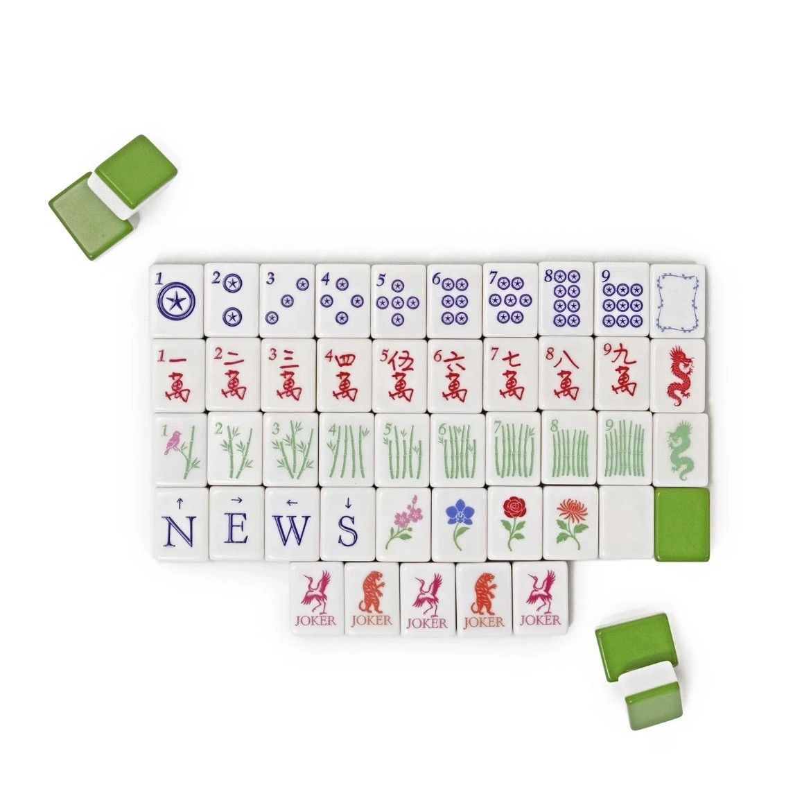 Maison Lude Mahjong Limited Edition 160 Tile Set Premium Mat, Leather Bag SEALED