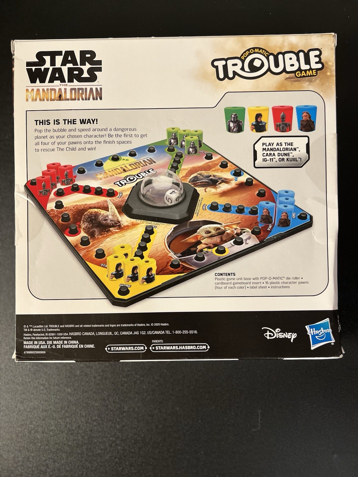 Star Wars Mandalorian Trouble Game– Rescue The Child – Grogu Baby Yoda – New