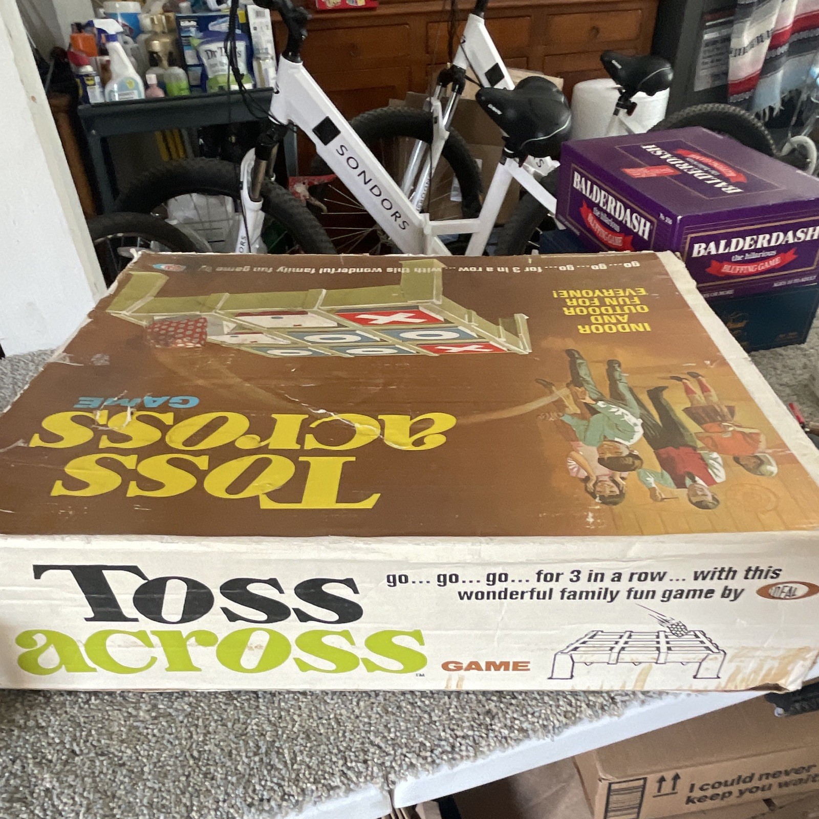 Ideal Toss Across Vintage Tic-Tac-Toe Game 2 Players Ages 6+ 1969 MPN 2112-1