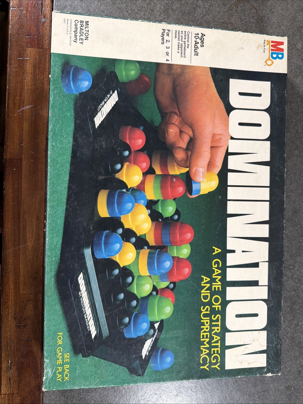 DOMINATION Board Game Vintage 1982 Milton Bradley in Original Box Complete NICE