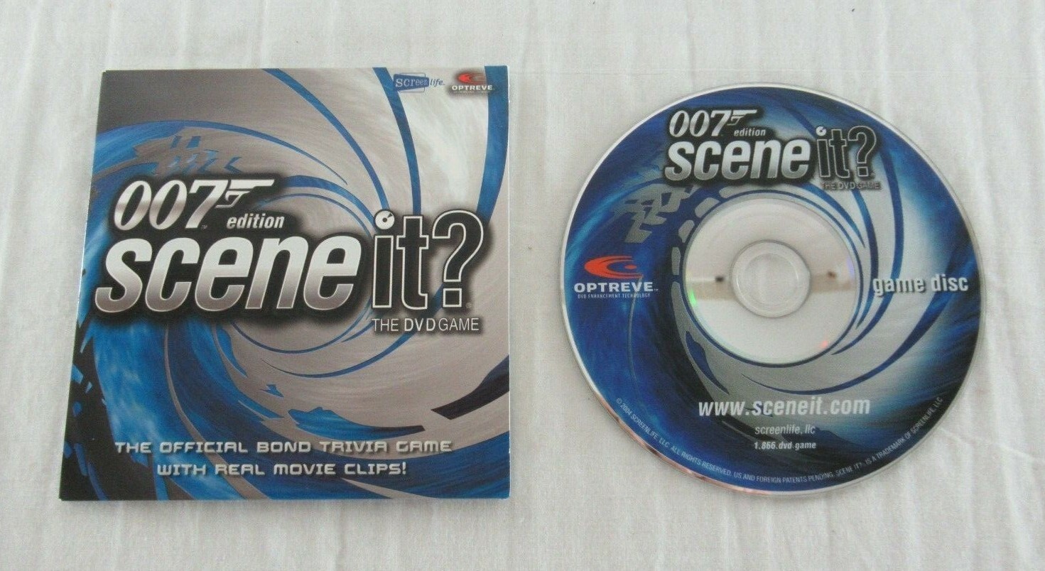 James Bond 007 Edition Scene It? DVD Board Game Screenlife 2004 100% COMPLETE