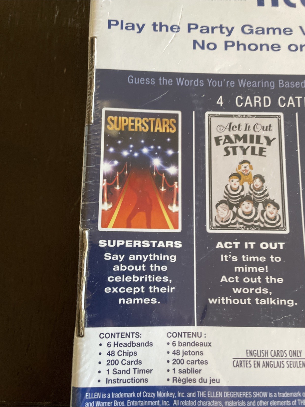 Heads Up! Party Family Card Game As Seen On Ellen 3rd Edition, Spin Master, New