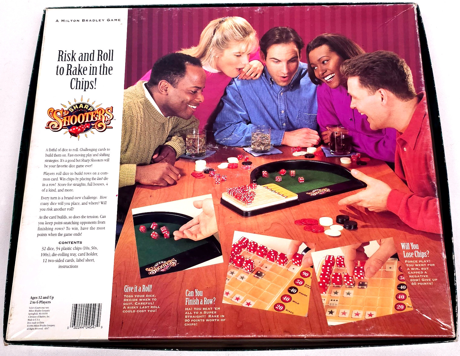 Sharp Shooters Dice Board Game w Manual Milton Bradley 1994 Dice Game Complete?