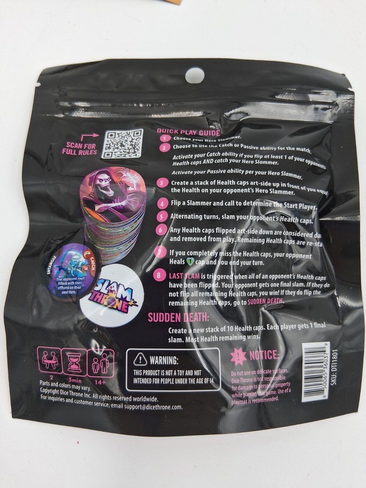 5 Slam Throne Mystery Bag 2025 Con Edition New Sealed Packs (Dice Throne)