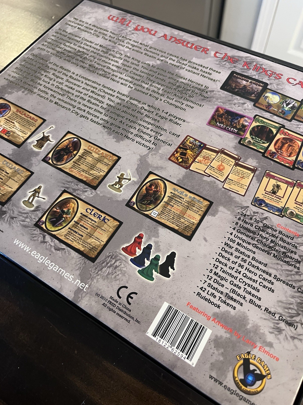 2010 DEFENDERS OF THE REALM FANTASY BOARD GAME EAGLE GAMES COMPLETE IN BOX RARE