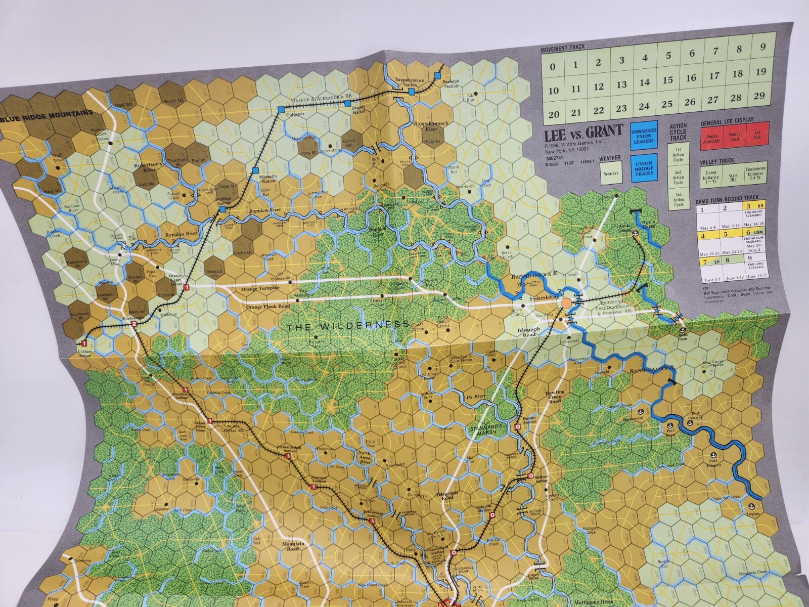LEE VS GRANT WILDERNESS CAMPAIGN War Board Game Victory Games AH 1988