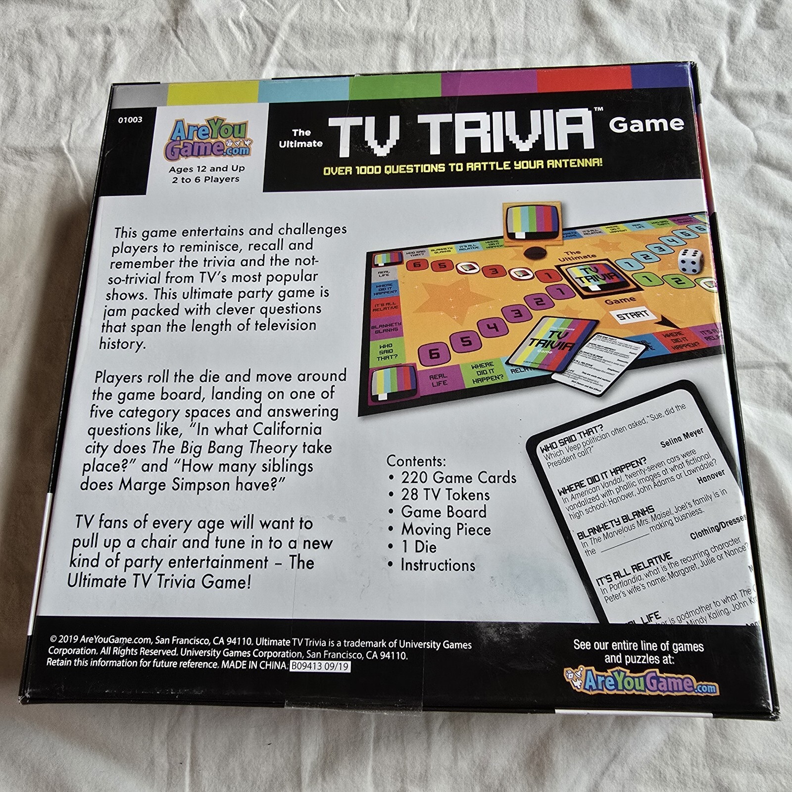 Ultimate TV Trivia Game Ages 12+ | 2-6 Players Few Cards Missing 2 Packs Sealed
