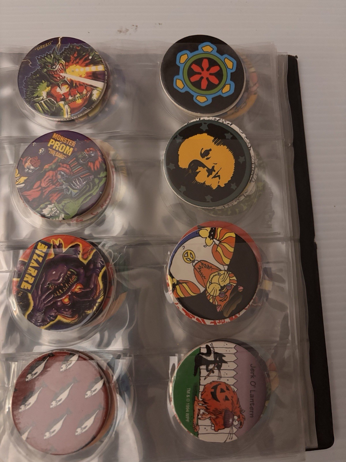 8 Page Pog Cap Album With 118 Pogs