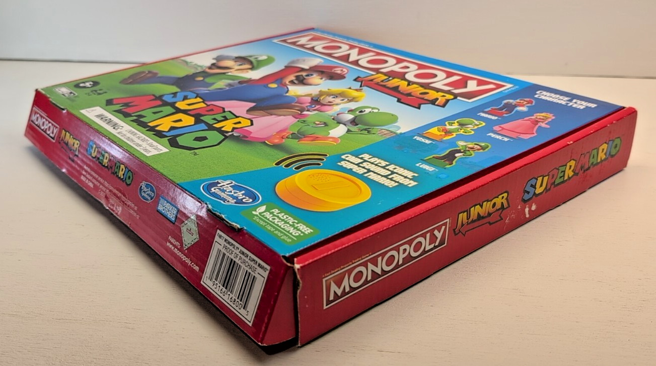 100% COMPLETE! HASBRO MONOPOLY JUNIOR SUPER MARIO COIN SOUND UNIT WITH BATTERIES