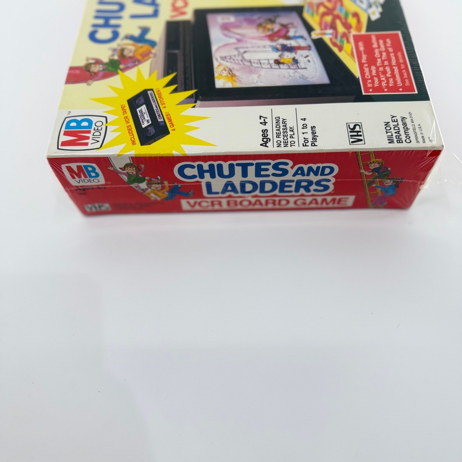 1986 Milton Bradley Chutes and Ladders VCR Board Game Multicolor Vintage NIB