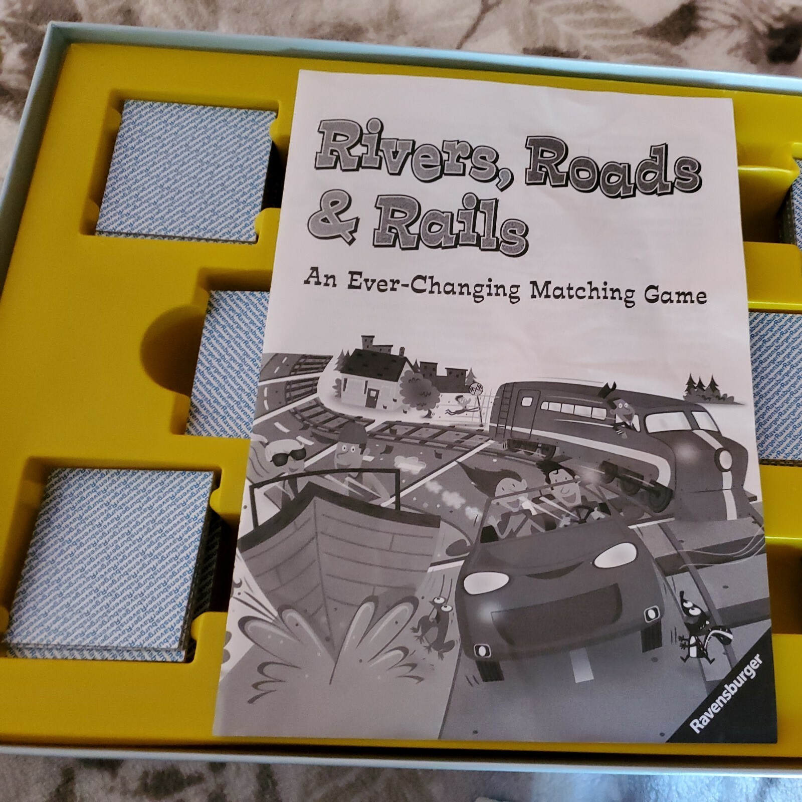 MINT! Ravensburger “Rivers, Roads, & Rails” Tile Matching Game for Ages 5+