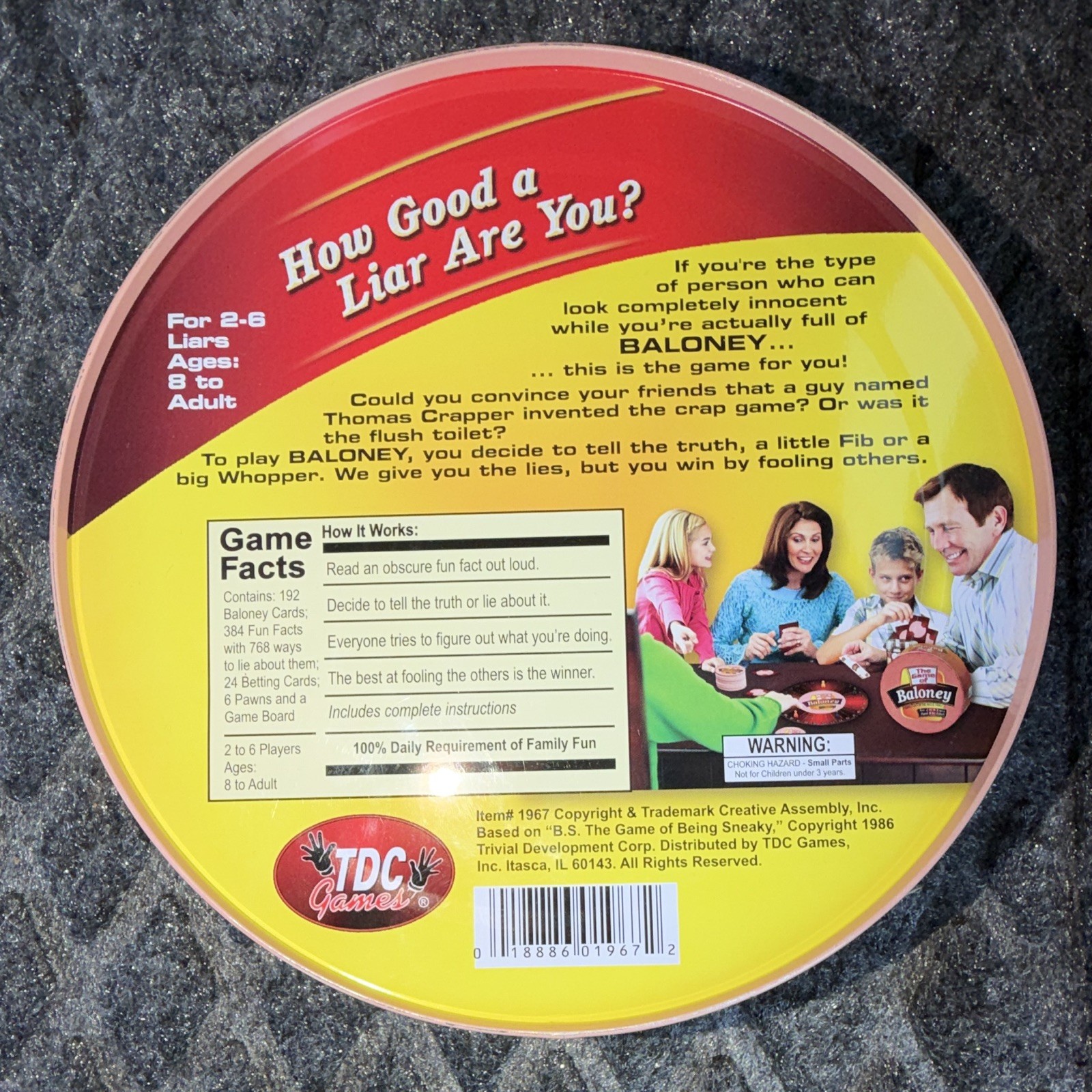 TDC Games The Game of Baloney Tin make offer