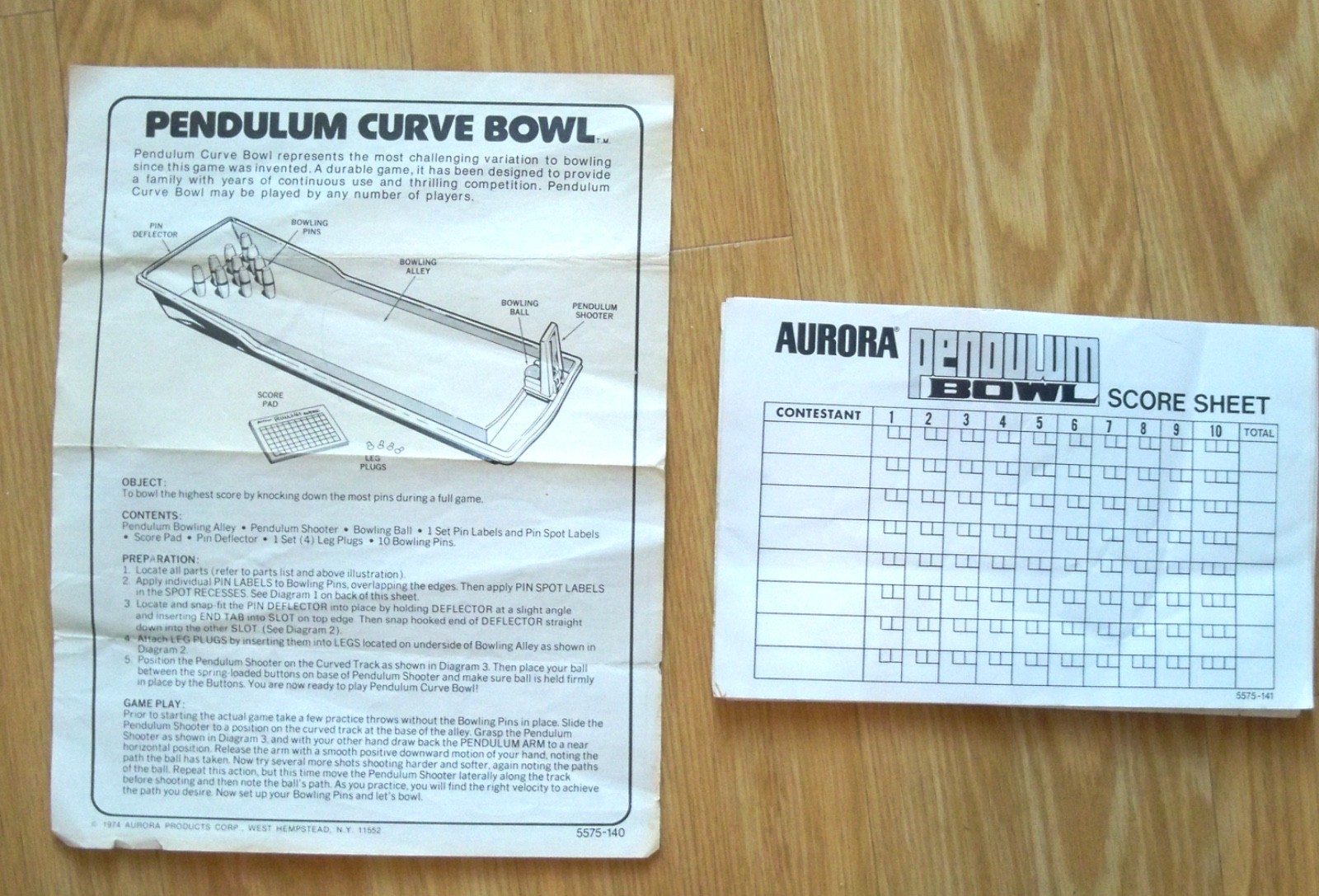 1974 Aurora Pendulum Curve Bowl ~ 100% Complete ~ Great Condition