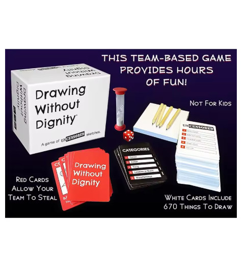 Drawing Without Dignity Adult Party Card Game Award-Winning Fun