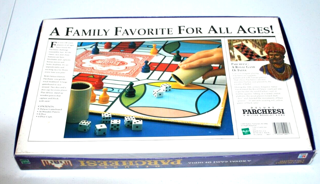Deluxe Edition PARCHEESI Vintage 1999 #04017 A Royal Game of India Complete