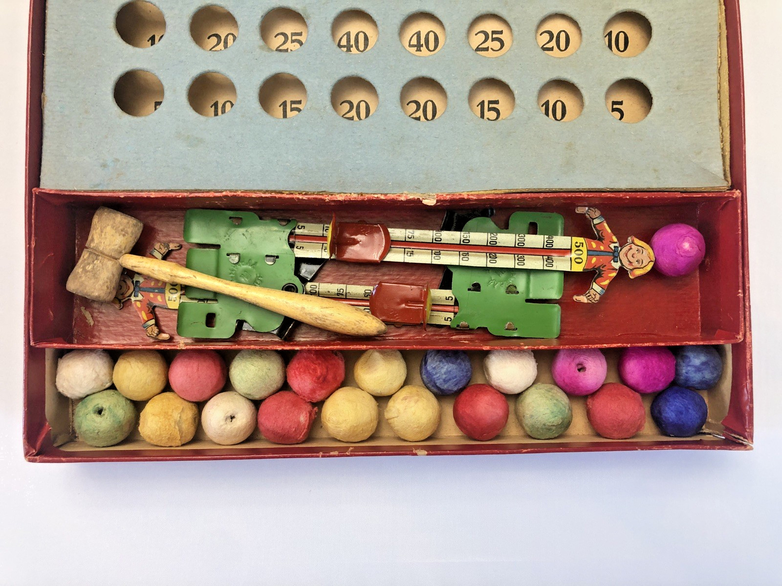 Rare Saml. Gabriel Sons & Co. Board Game Try Your Strength NY- Germany Complete