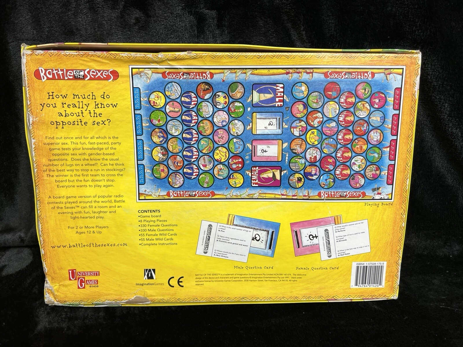 Battle Of The Sexes Board Game Used Once Great Condition Mild Box Damage See Pic