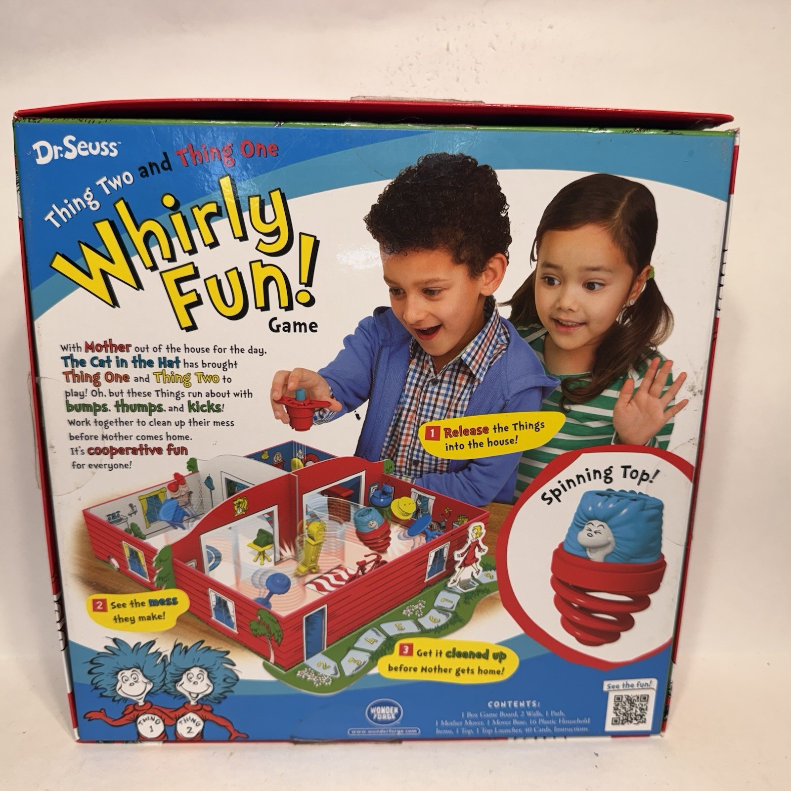 Dr. Seuss Whirly Fun Game Near COMPLETE Wonder Forge 2016 Cat in the Hat Read