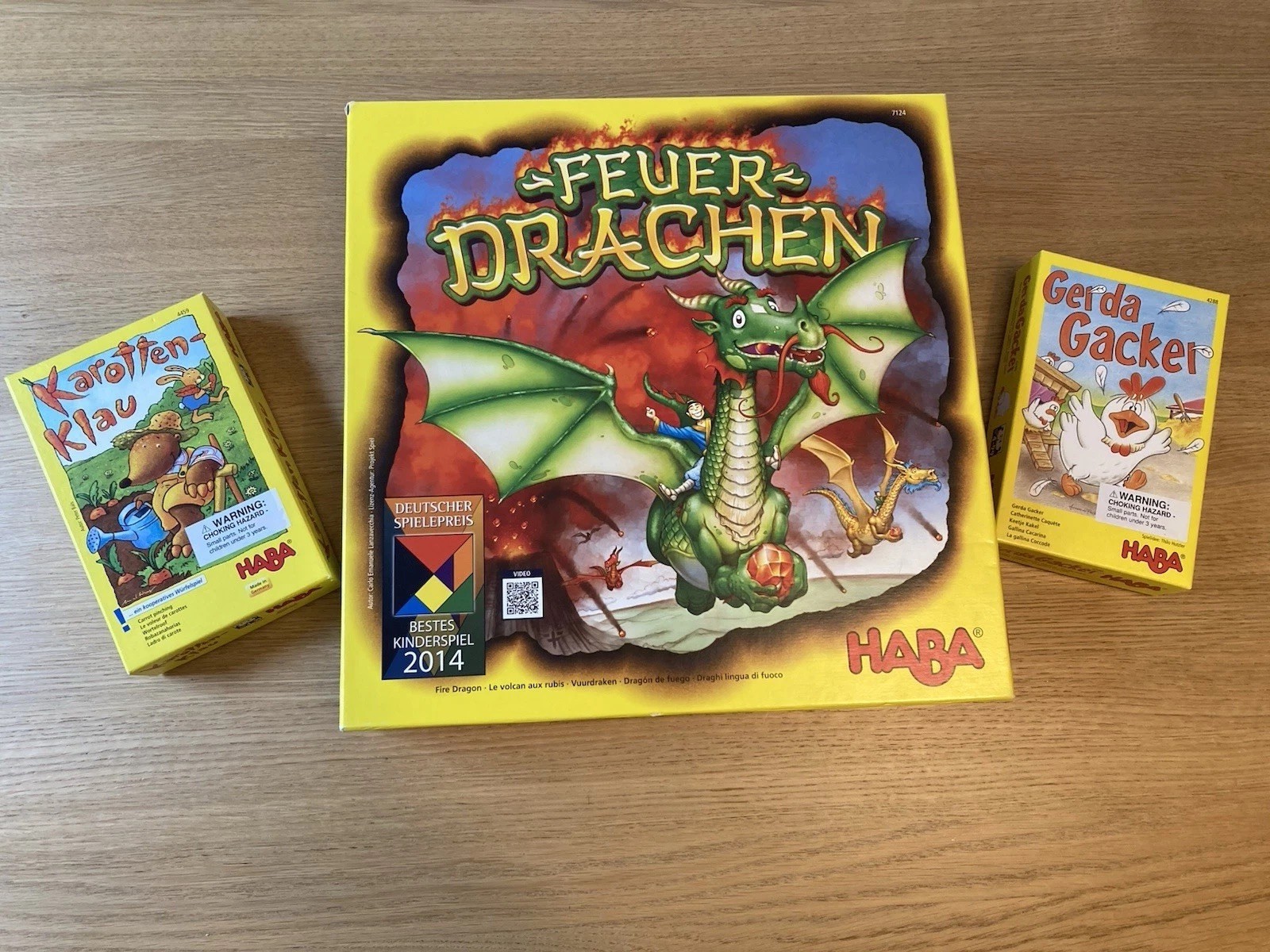 Haba Games Lot 100% Complete Fire Dragons Gerda Gacker Karotten Klau Used Feuer