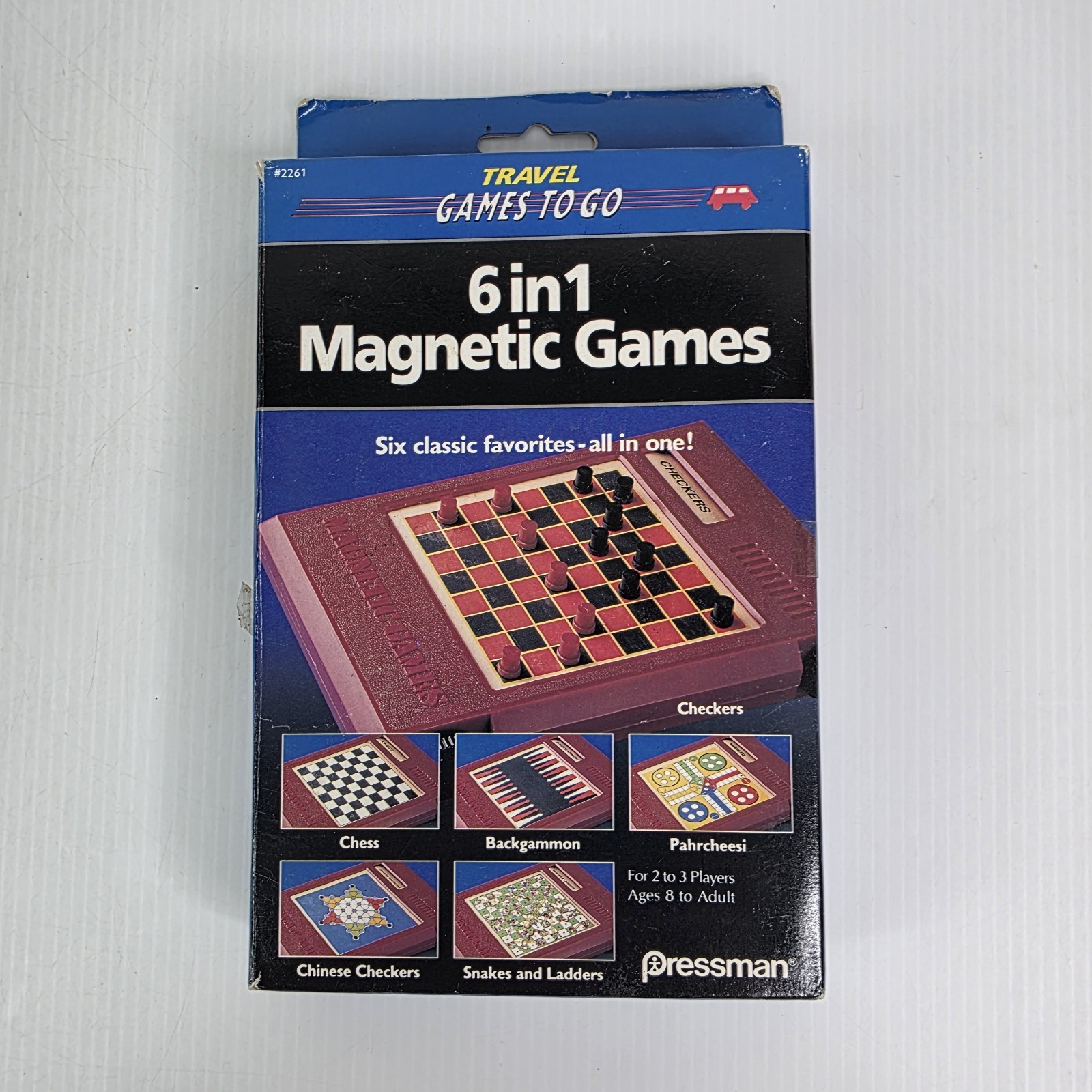 Vtg Pressman 6 in 1 Travel Magnetic Games to Go 1994 and Pass the Pigs Game 1991