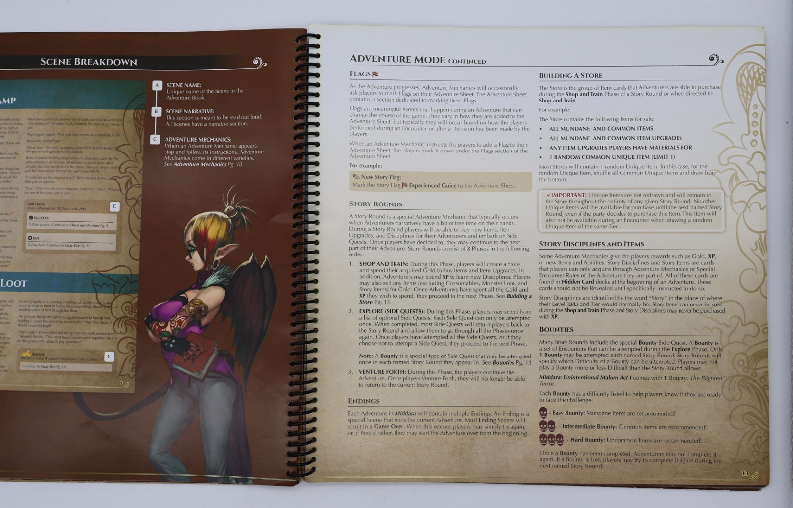 Middara Rulebook Only Replacement Board Game Parts Rule Book