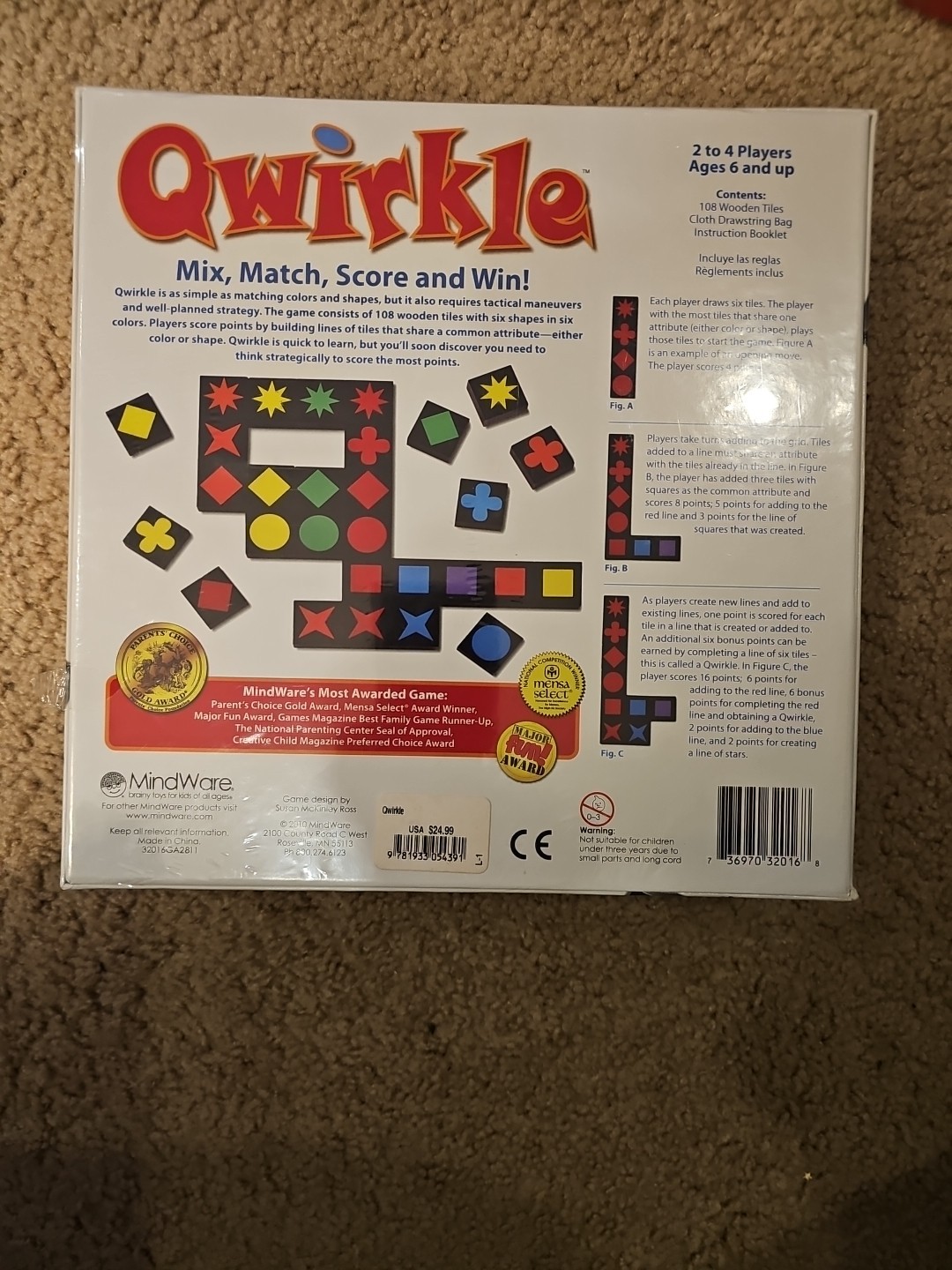 NEW Qwirkle Board Game 2010 NOS In Wrapper