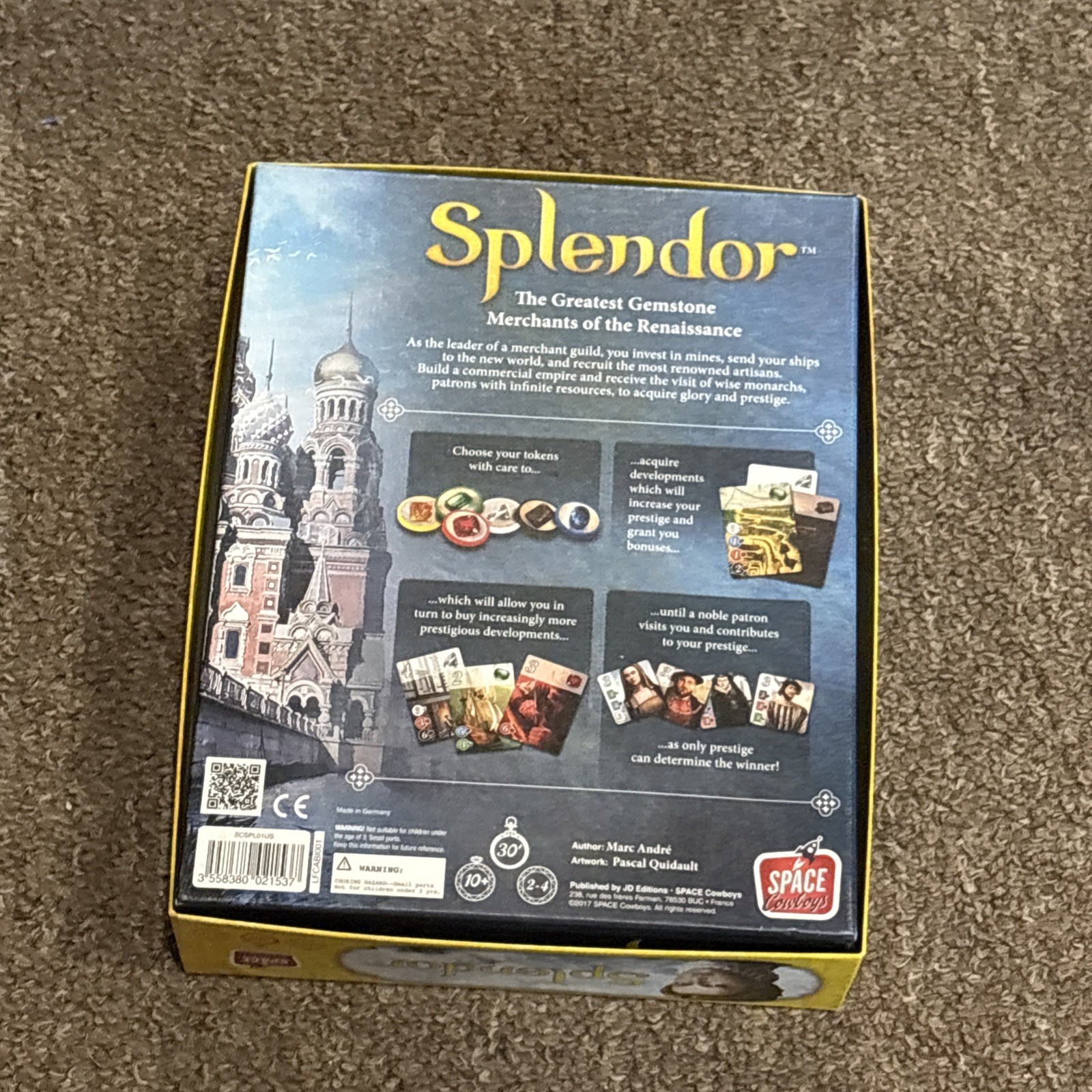 Splendor Game By Marc Andre The Greatest Gemstone Merchants Complete