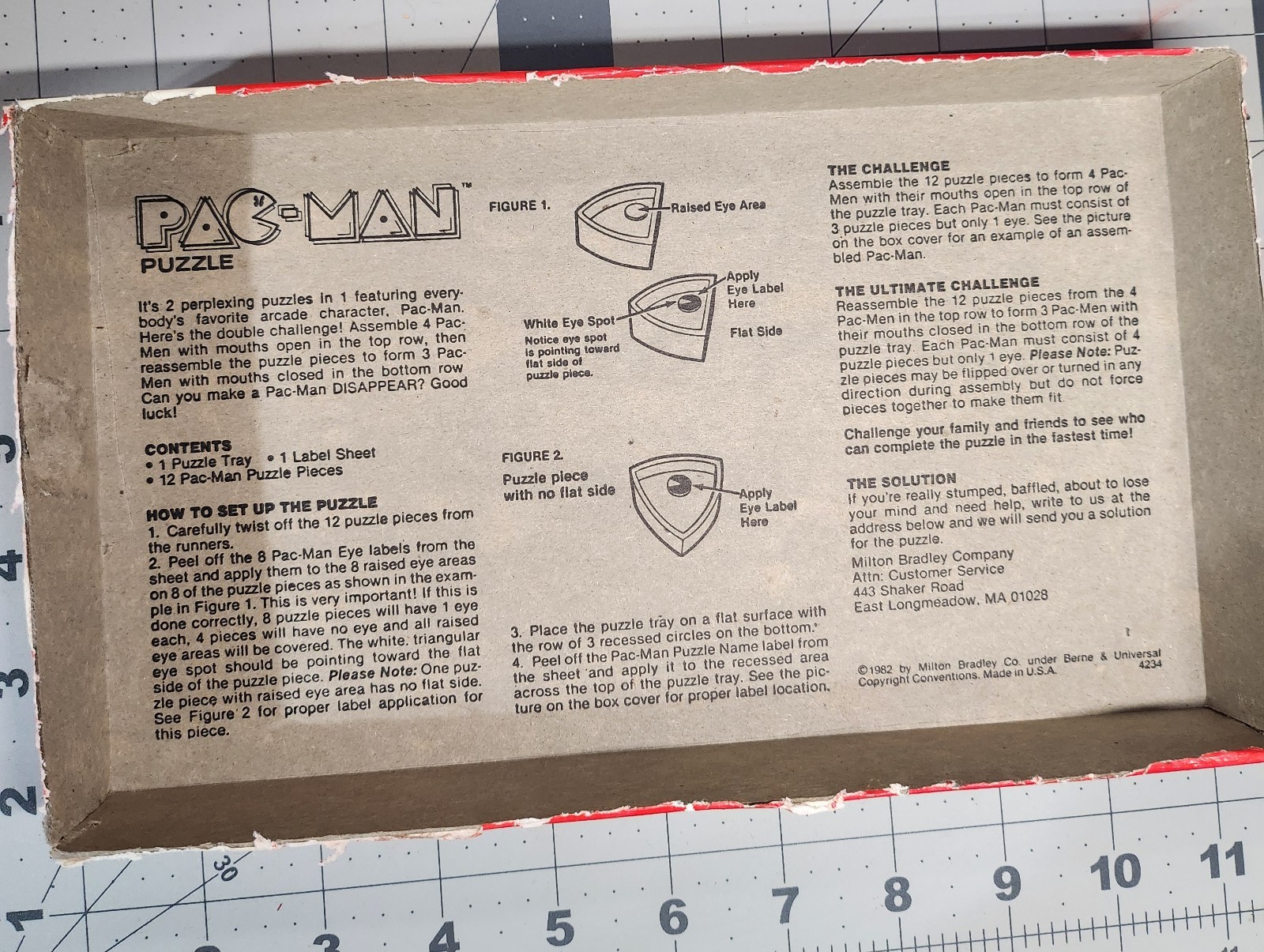 Milton Bradley, Pac-Man Puzzle, Vintage Game
