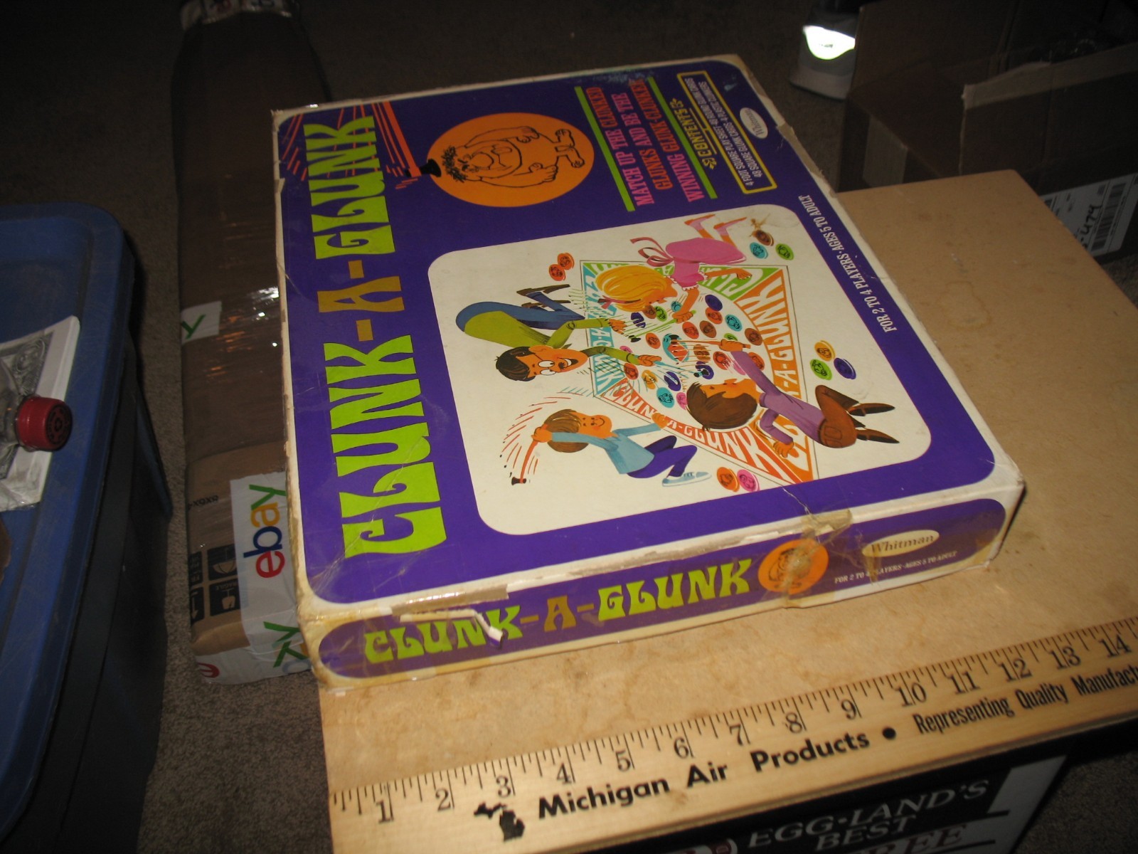 VTG 1968 WHITMAN CLUNK A GLUNK BOARD GAME AGES 5-ADULT 99% COMPLETE 2-4 PLAYERS
