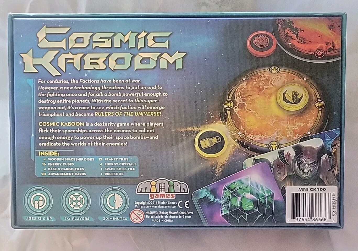 Cosmic Kaboom Board Card Game – 2016 Minion Games – New Open Box