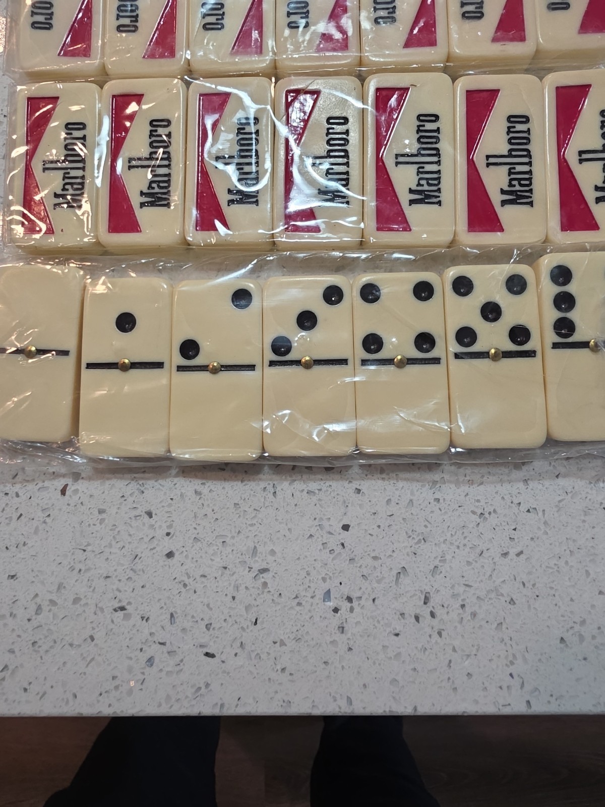 Vintage Marlboro Branded Double Six Dominos 28 Tile Set Sealed W/Box Mint