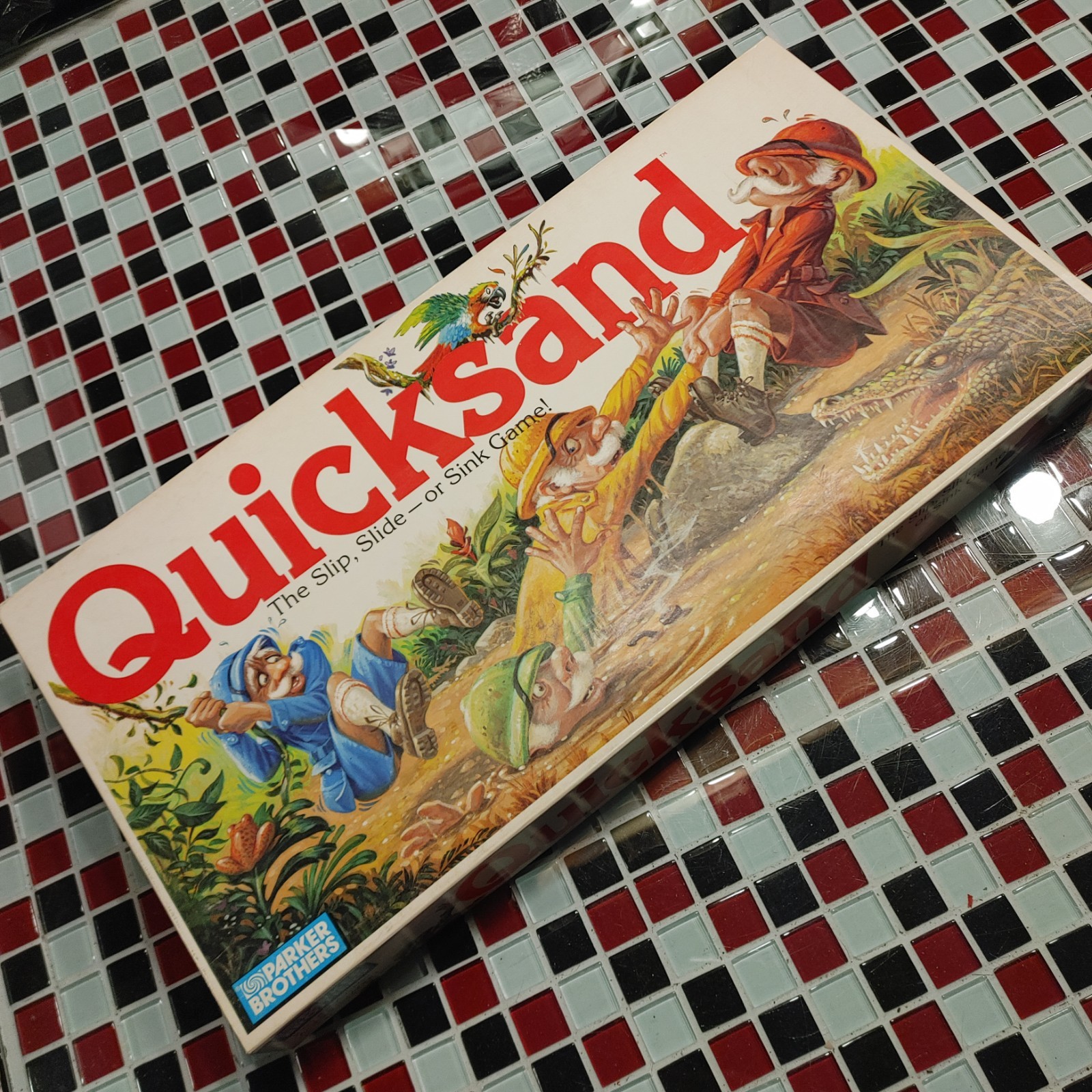 COMPLETE ~ Vtg 1989 Quicksand Slip Slide or Sink Parker Brothers Board Game