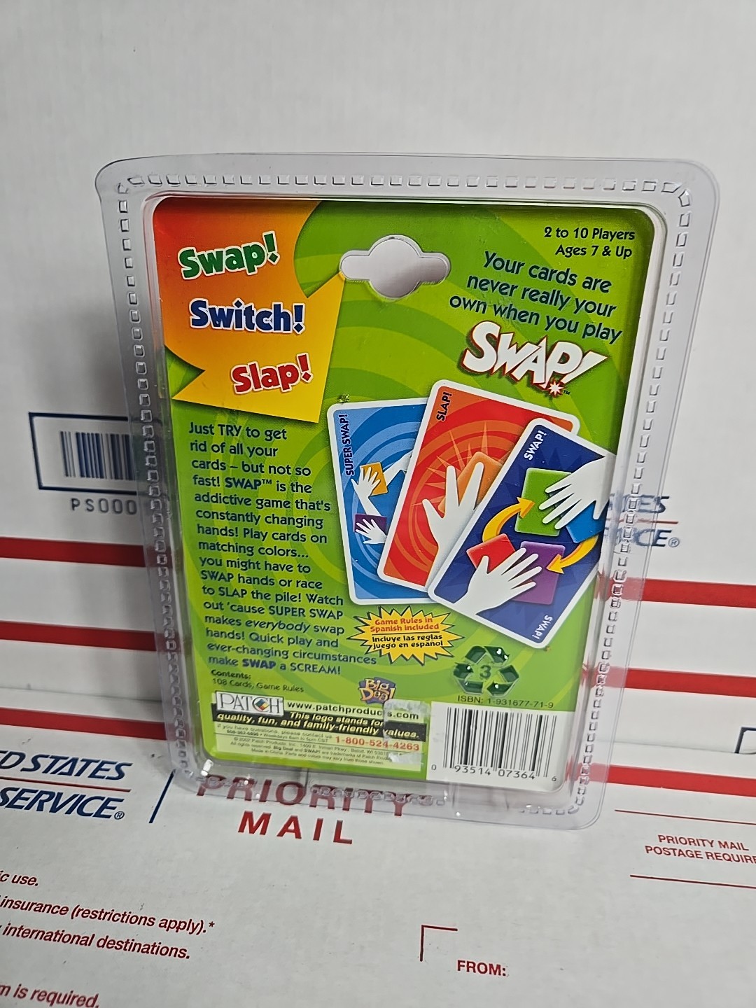 NEW SEALED SWAP! Switch! Slap! Card Game Patch Products Big Deal