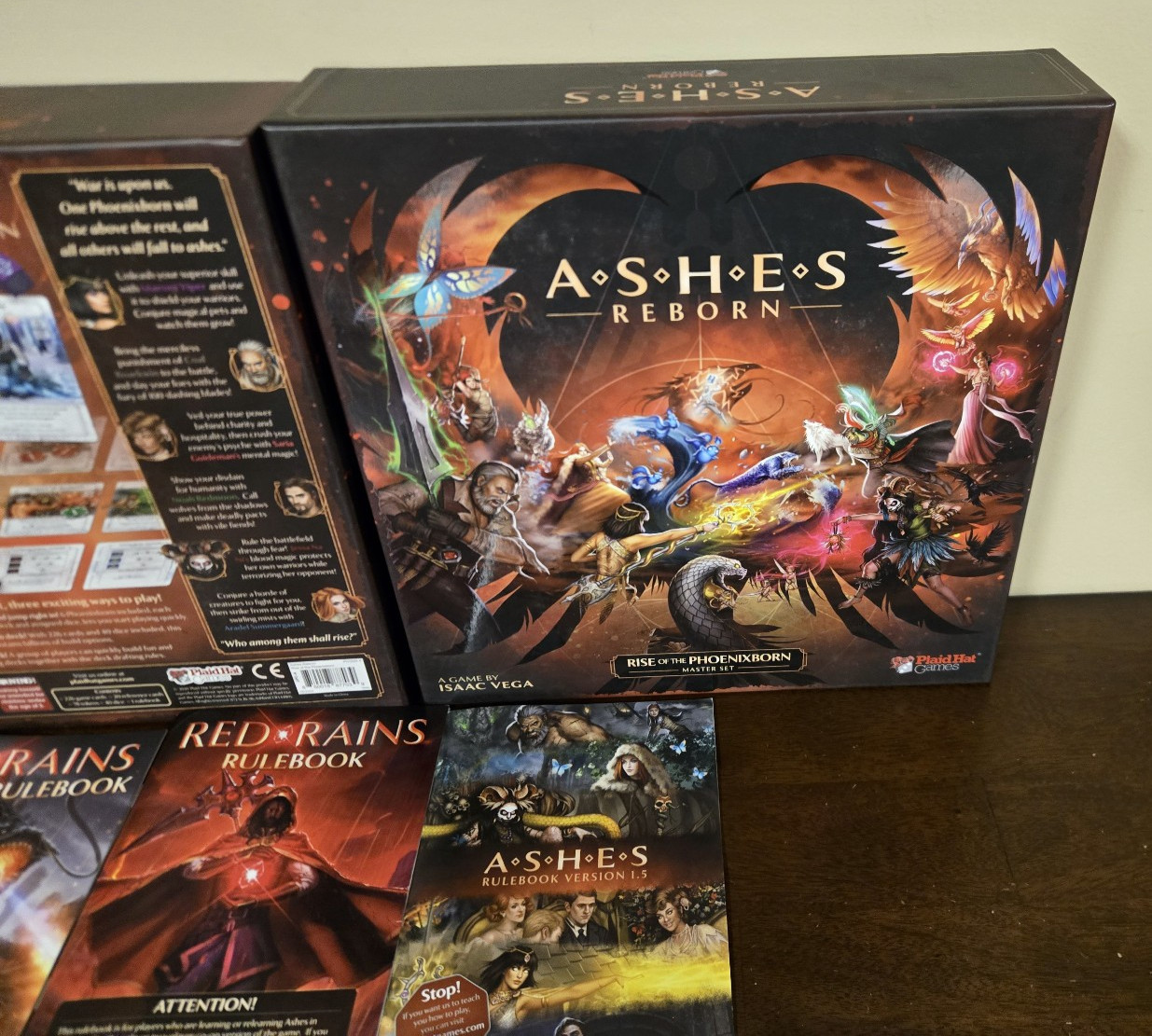 Ashes Reborn Rise of the Phoenixborn Master Set, Red Rains & multiple expansions