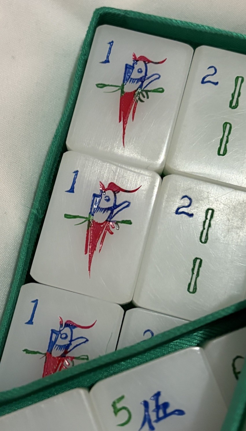 Vintage 1940s – 1950’s Hand Carved Mahjong Set