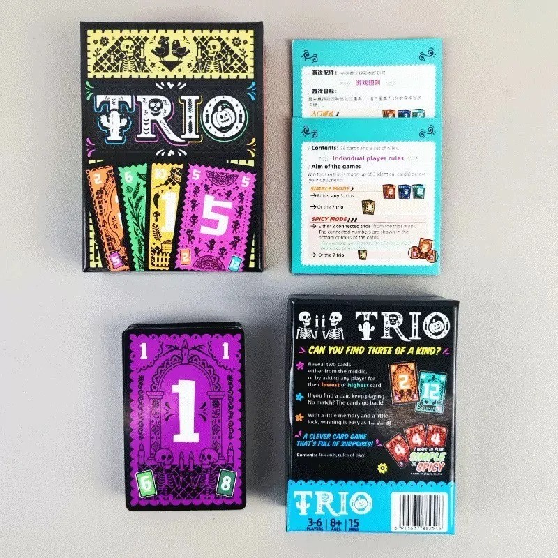 Trio Family Card Game of the Year Nominee Party Game for 3–6 Players