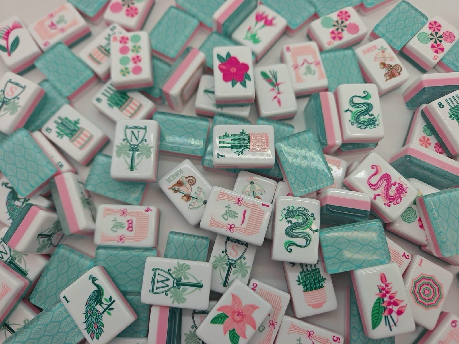 Cabana Lounge Inspired 3-Layer American Mahjong Tiles