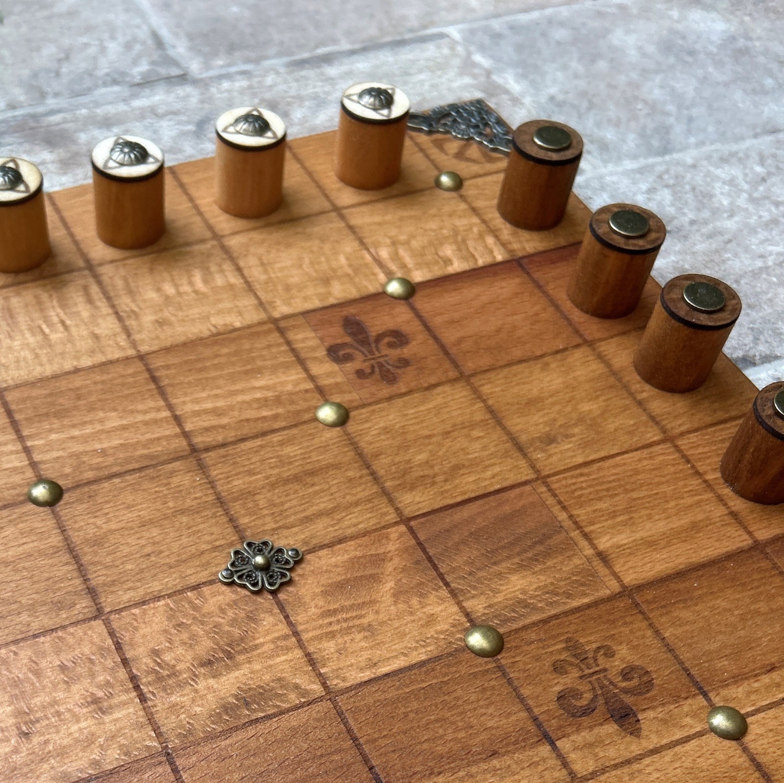 Victorian Industrial LOA Game Board “Lines of Action Steampunk Game Board