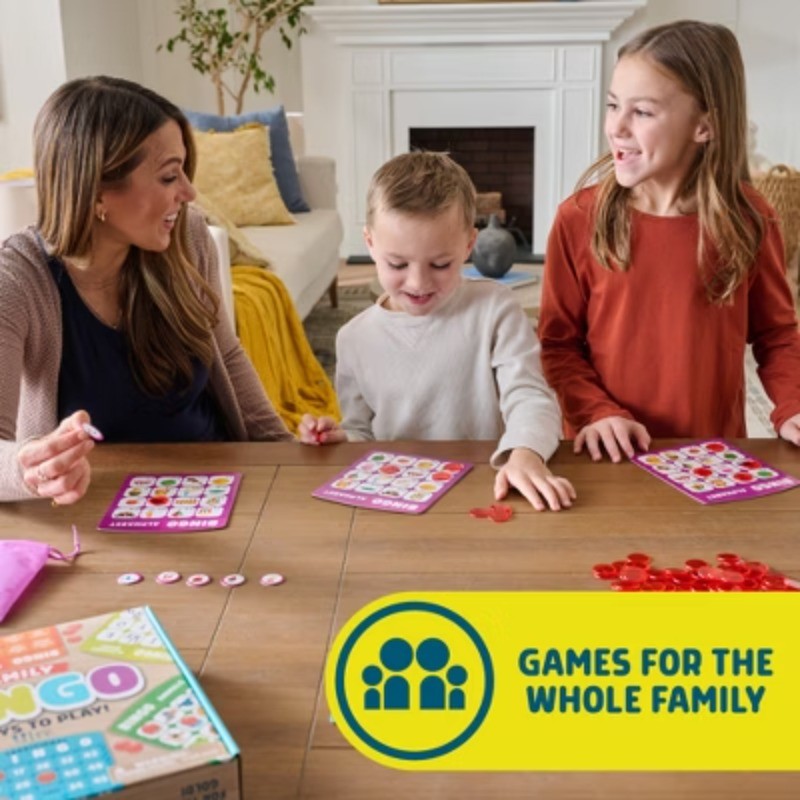 Family Bingo Game – Kids Board Game with Multiple Ways to Play Ages 3-6+