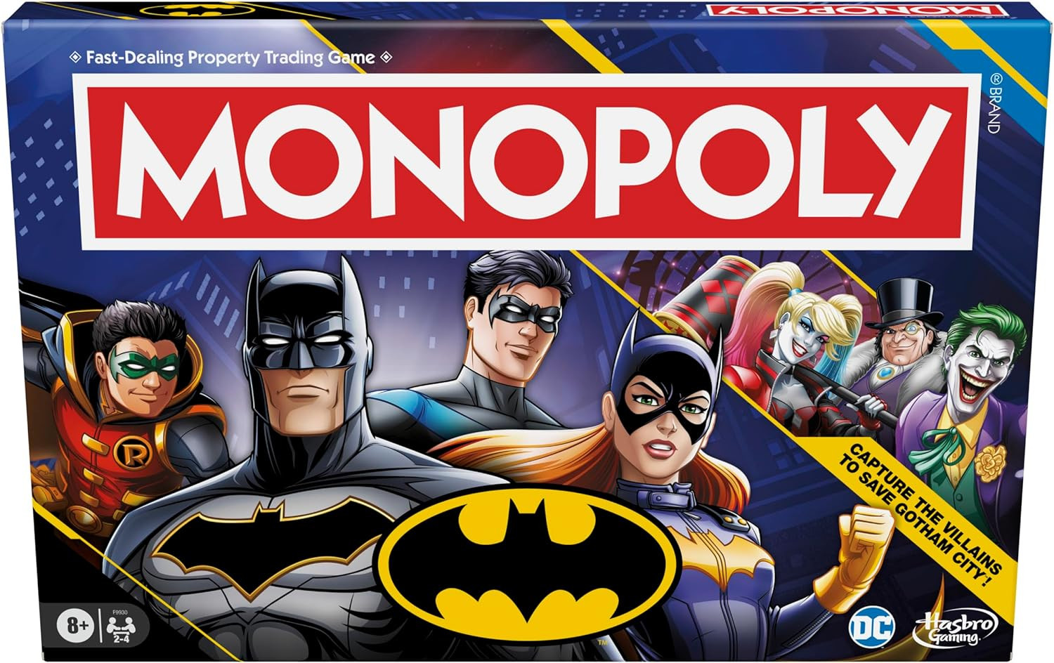 Monopoly Batman Edition Board Game | Monopoly Game for Batman Fans | Ages 8 and