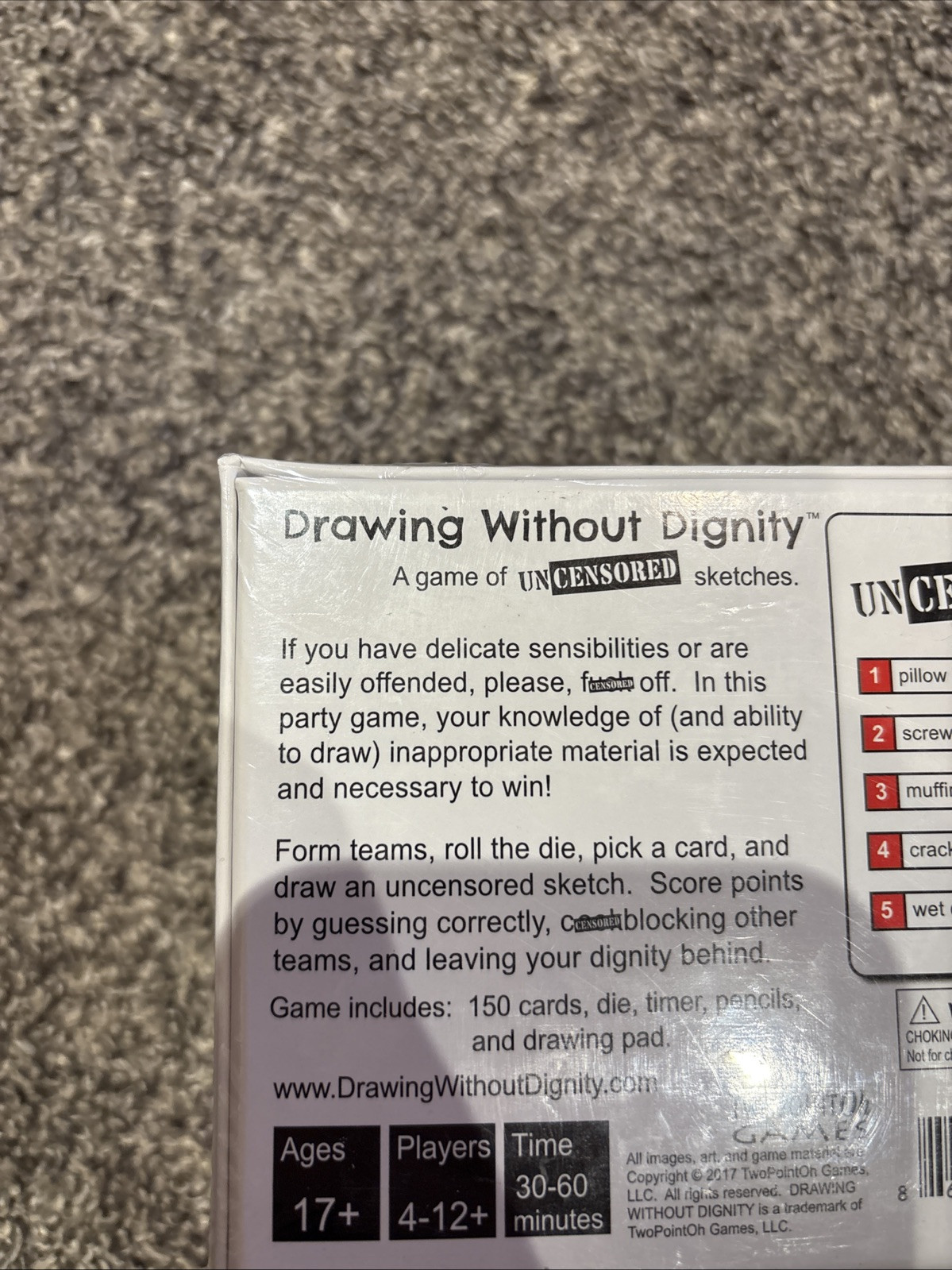 Drawing Without Dignity : A Game of Uncensored Sketches Adult Pictionary NEW