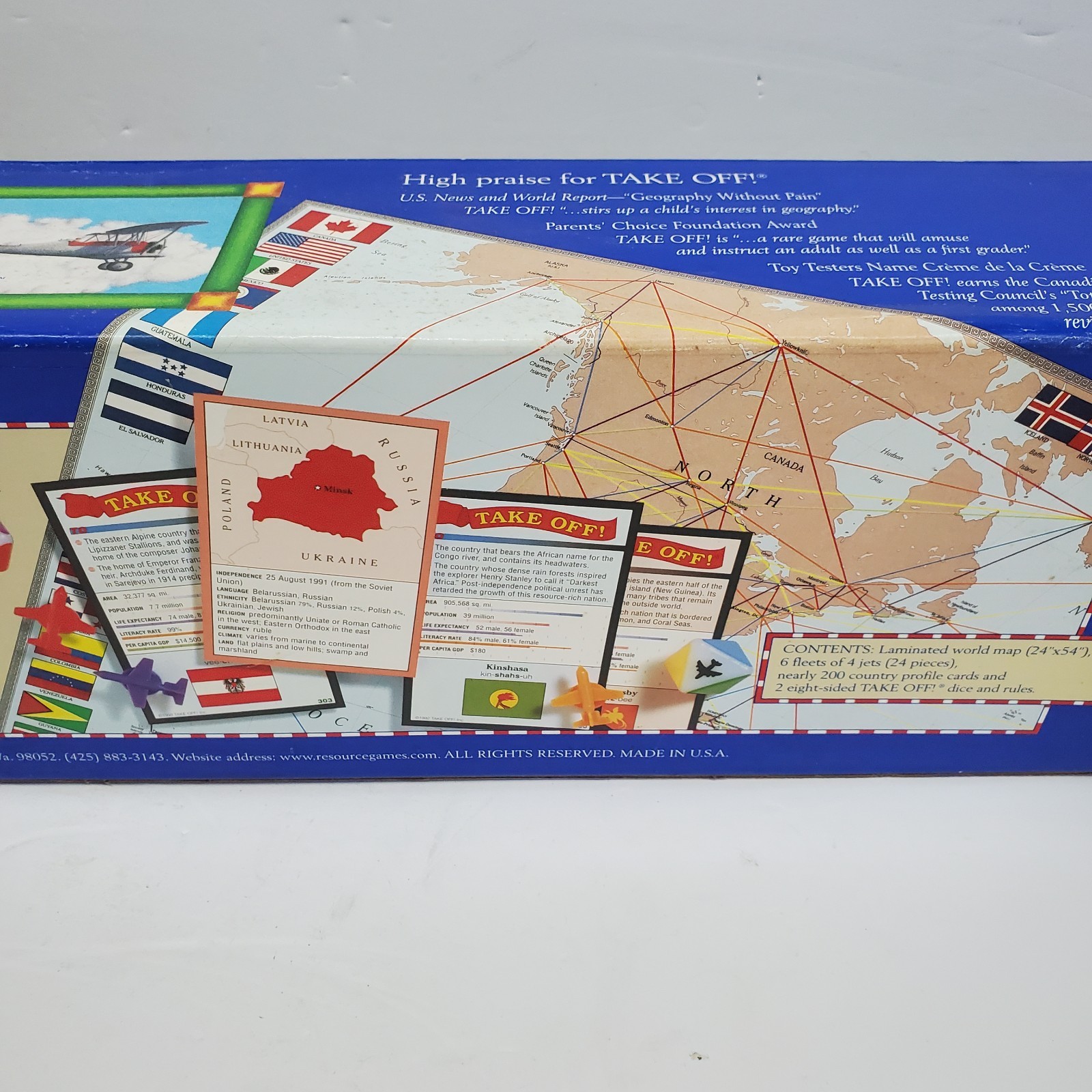 Take Off Board Game World Edition The Game That Teaches Geography 1994 Complete