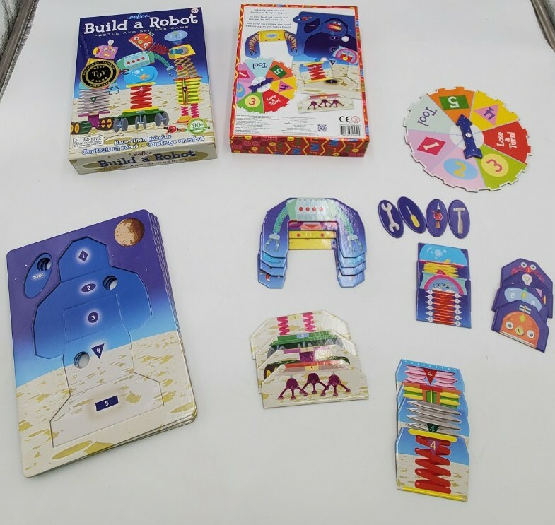 Eeboo Build a Robot Spinner Board Game – 100% Complete EUC