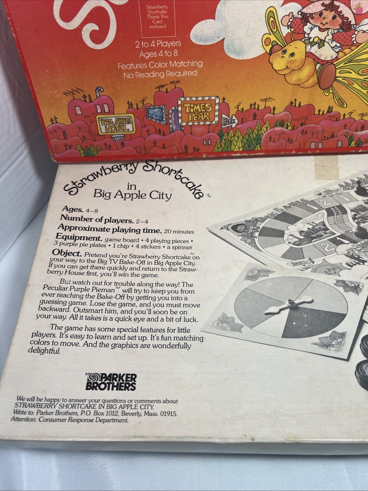 Vintage 1981 Parker Brothers Strawberry Shortcake in Big Apple City Board Game