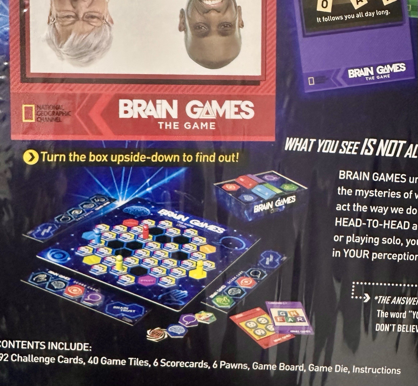 National Geographic : Brain Games The Game Ages 14+ 3-6 Players Board Game
