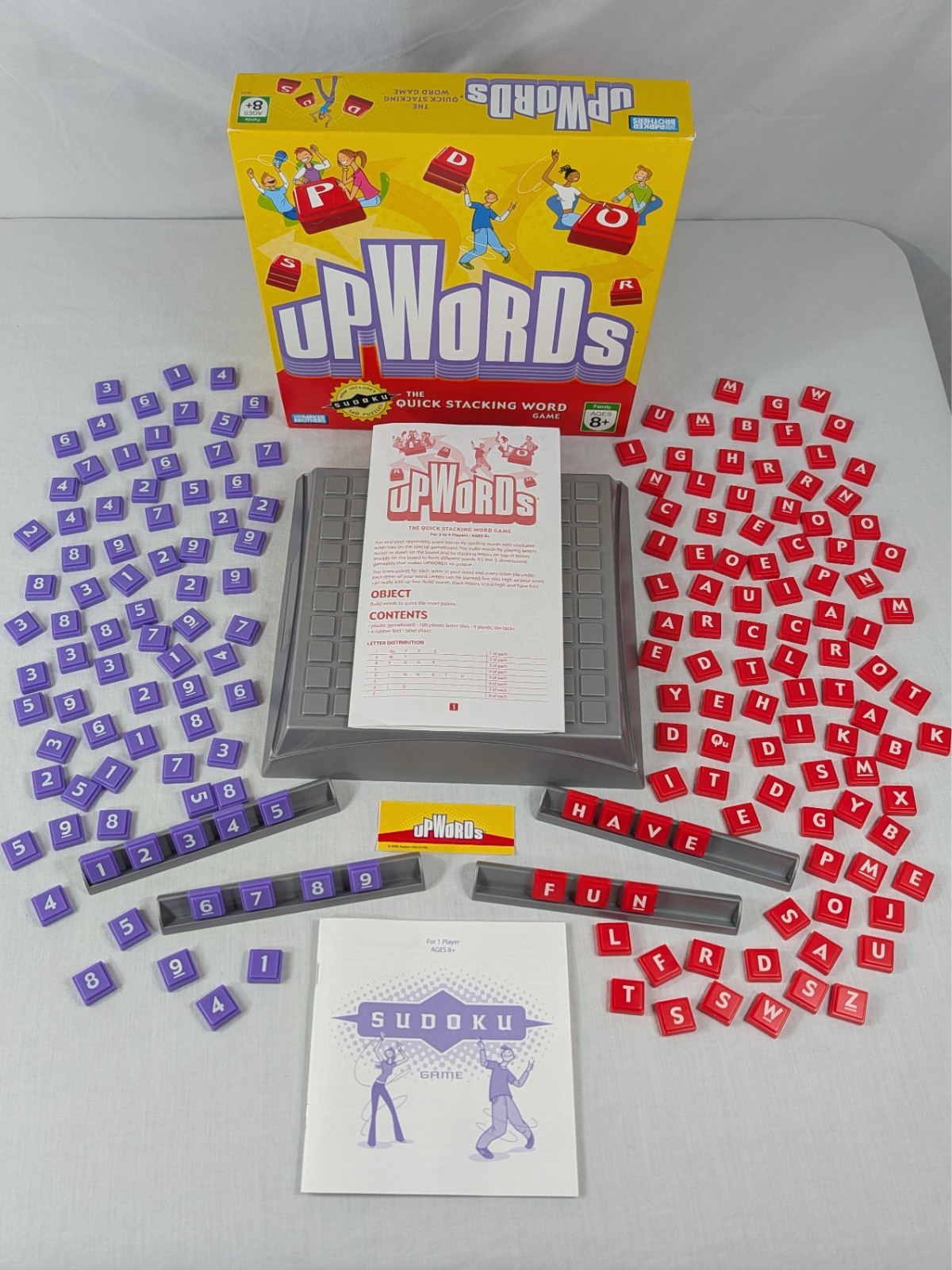 UpWords The Quick Stacking 3-D Word Game & Sudoko Ages 8 & Up Pre-Owned